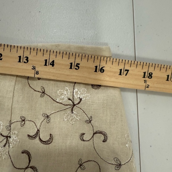 NICOLE STUDIO WOMEN's SKIRT LINED Linen Bland Size 16 - Picture 4 of 5